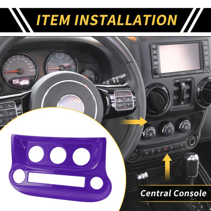 AC Switch Button Control Cover Trim for Jeep Wrangler JK JKU (2007–2018) - Purple
