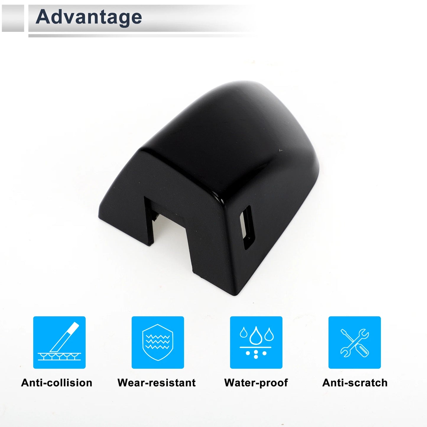 Front Left Door Handle Cover for Porsche Cayenne (2011–2017) No. 95853187900G2X Black