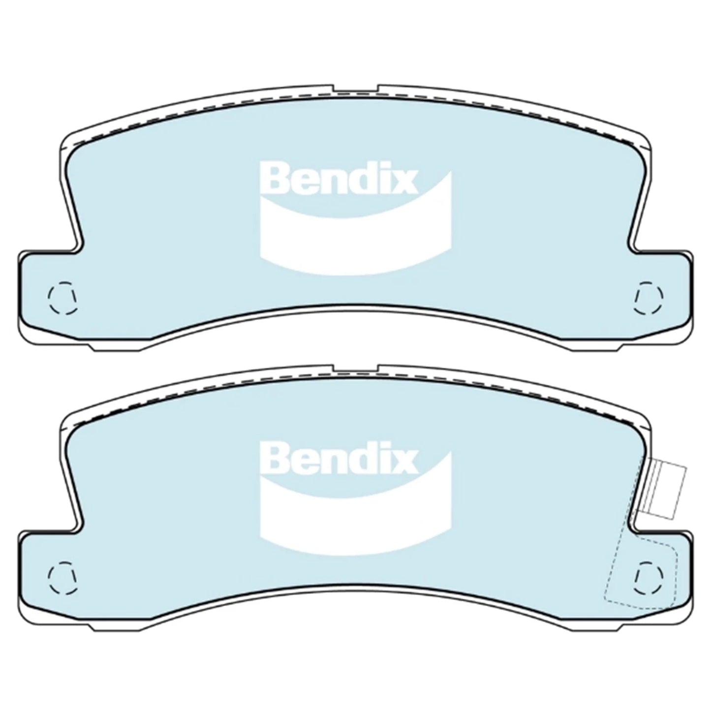 Set of 4 Bendix Rear Disc Brake Pads for Toyota Camry (1993–2002)