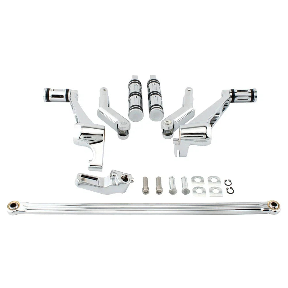 Chrome Aluminum Footrest Pedal Bracket Set for Harley V-Rod Muscle (2002-2017)