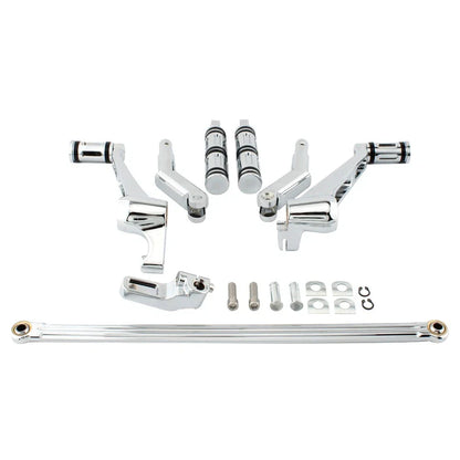 Chrome Aluminum Footrest Pedal Bracket Set for Harley V-Rod Muscle (2002-2017)