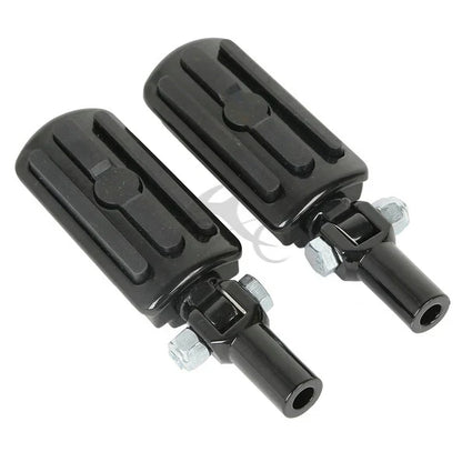 Black Rear Passenger Foot Pegs Clevis Mount for Harley Softail Fatboy (2000-2006)