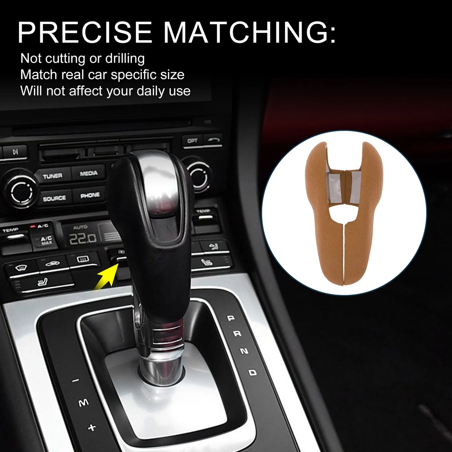 Gear Shift Knob Cap Cover for Porsche 911, 718, Boxster, Macan, Cayman, Panamera