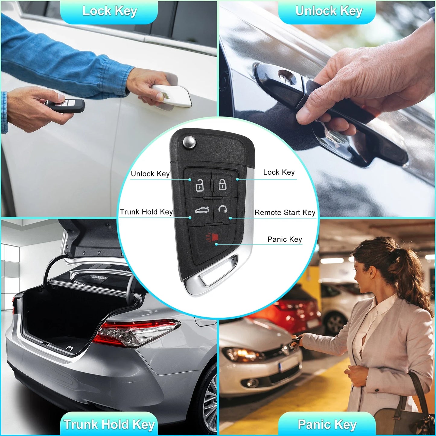 Key Fob Case for Chevrolet Keyless Entry Remote Shell (OHT01060512)