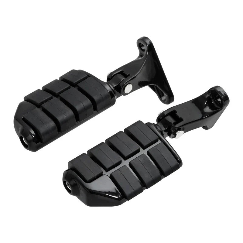 Black Rear Passenger Footpegs for Harley Touring (1993-2025)