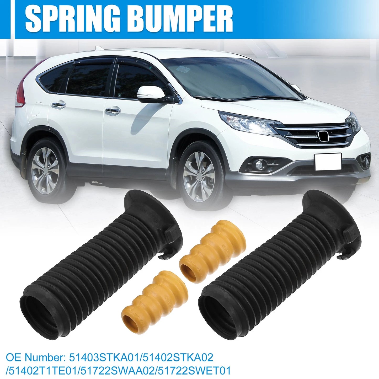 Set of 2 Front Bumper Step Bumpers for Honda CR-V (2007–2014) No.51403STKA01