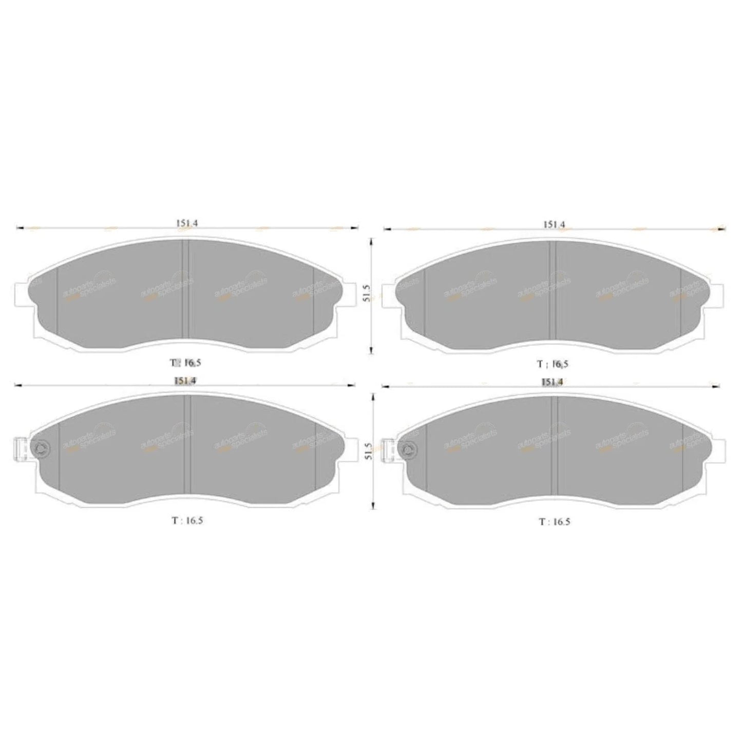 Wagner Front Disc Brake Pad Set for Nissan Maxima A32 3.0L VQ30DE (1995 - 1999)