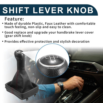 5 Speed Gear Shift Knob with Cover for VW Polo (2002–2009)