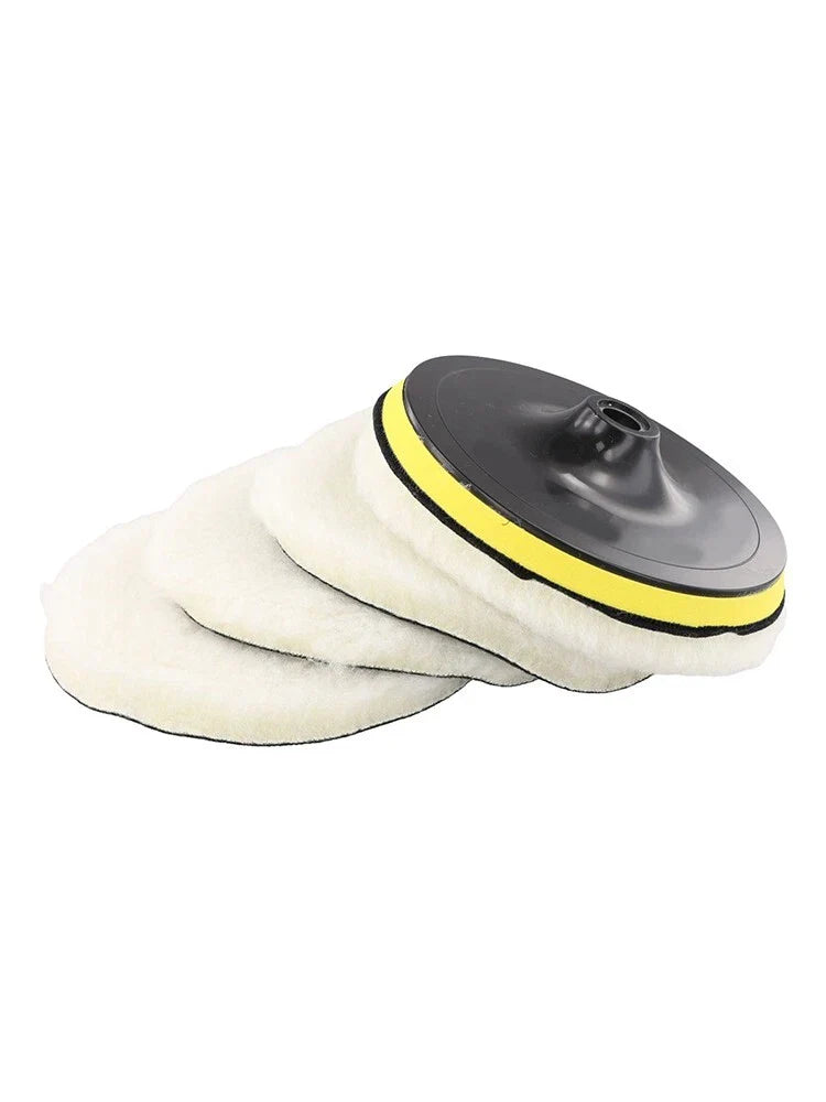 5 x Car Polishing Pads Waxing Cleaning Detailing Wool Bonnets Buffer Tool for Car
