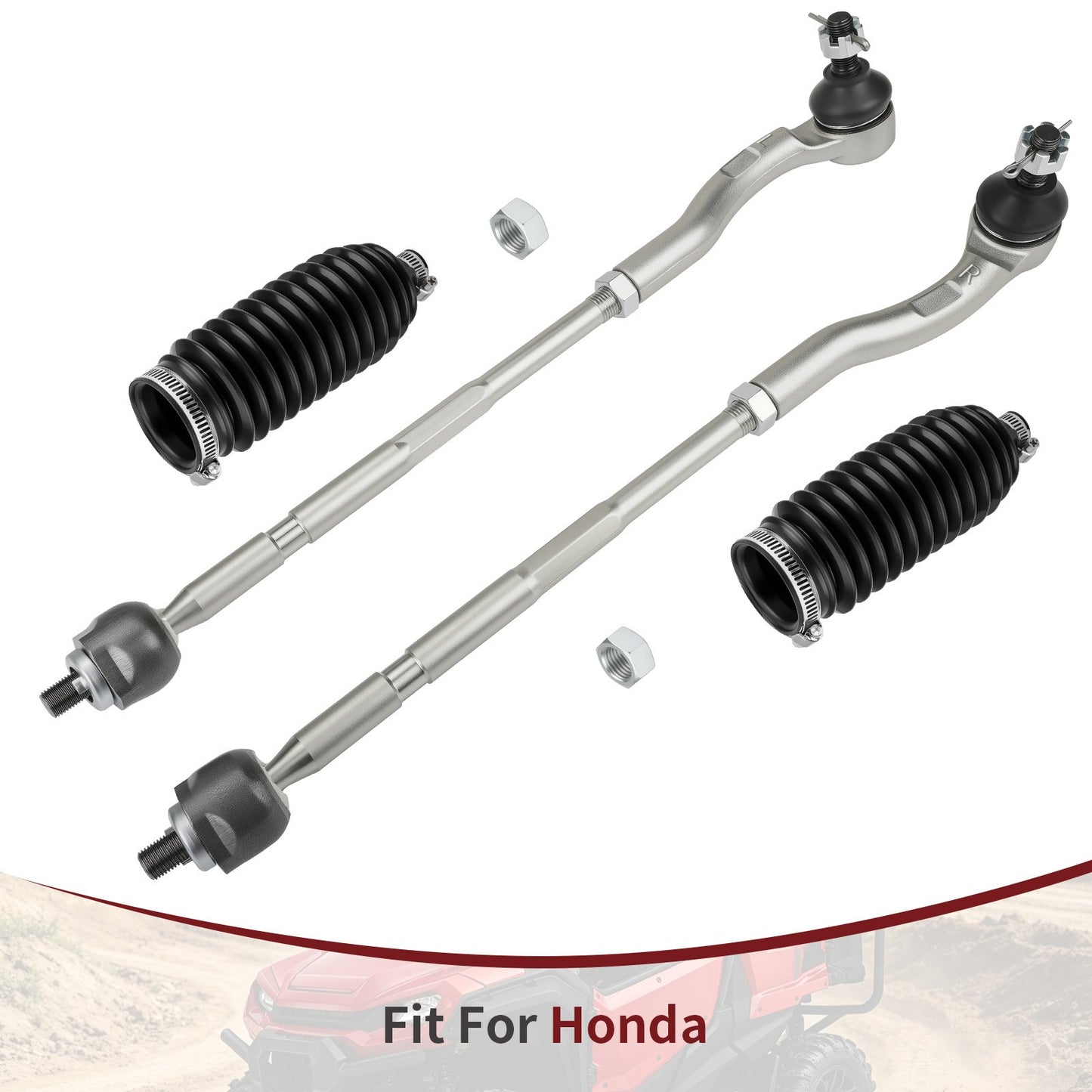 2X Tie Rod Ends Kit with Boot for Honda Pioneer 1000 (2016–2021)