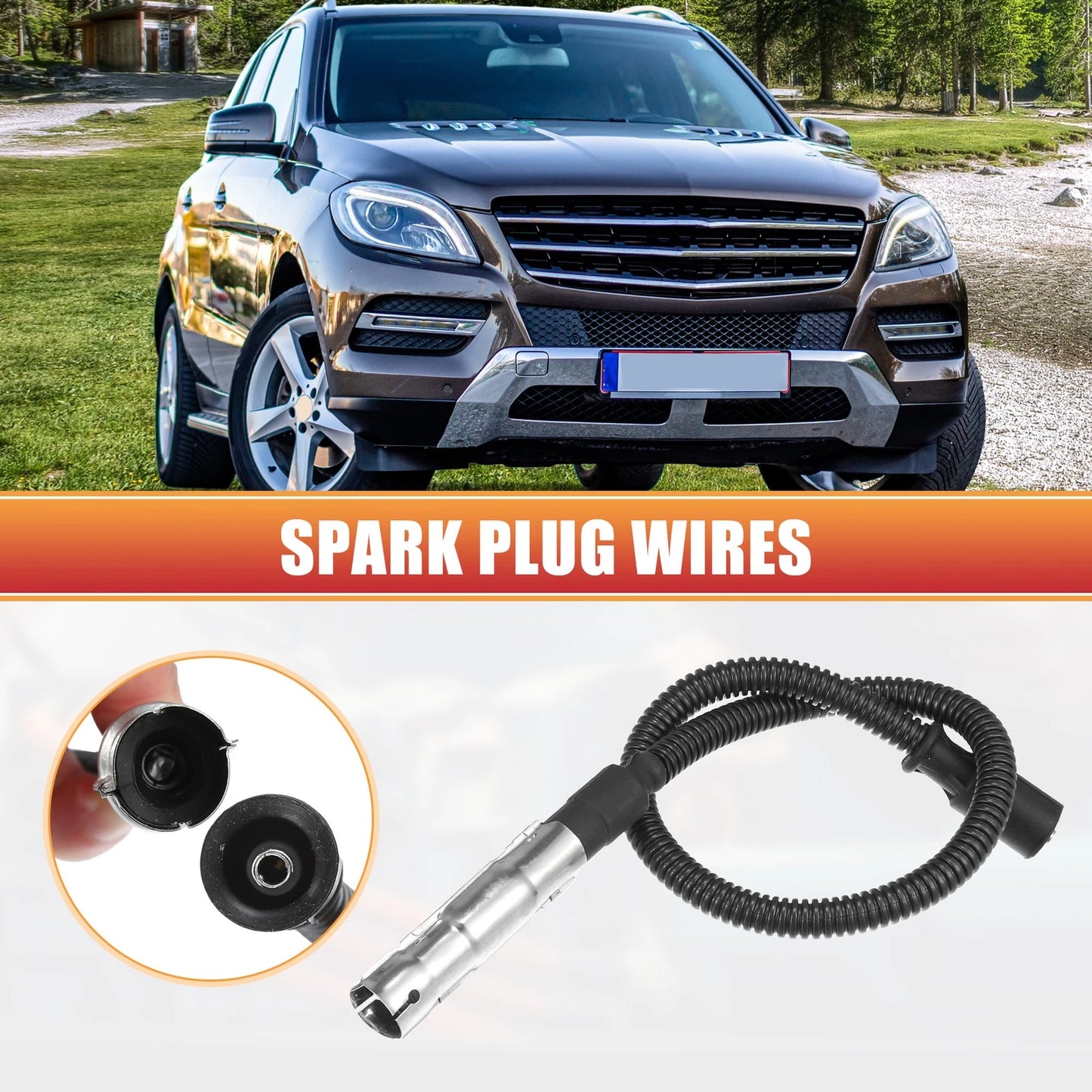 12 Pcs Spark Plug Wire Ignition Coil Cable No. 1121500218 for Mercedes-Benz W202 (1994–2000)