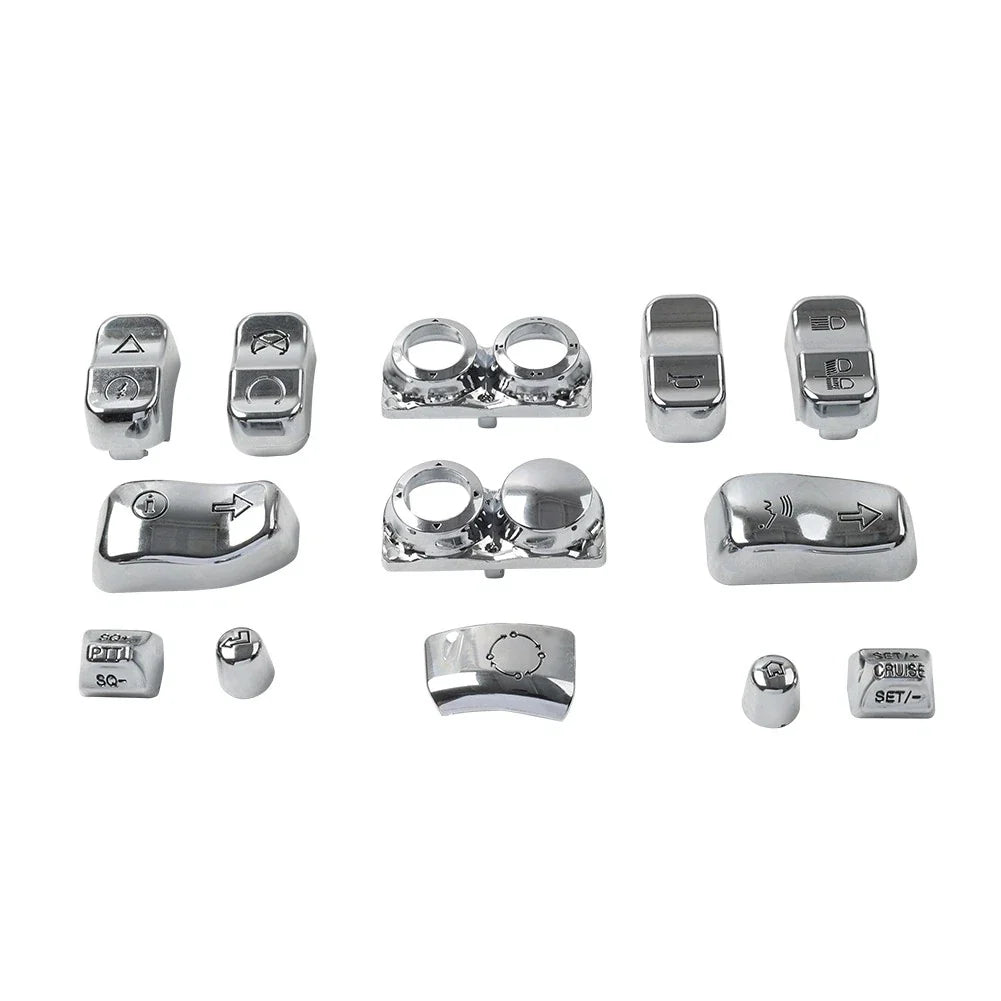 Hand Control Switch Housing Button Cap Chrome for Harley Road Electra (2009-2023)