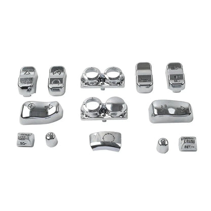 Hand Control Switch Housing Button Cap Chrome for Harley Road Electra (2009-2023)