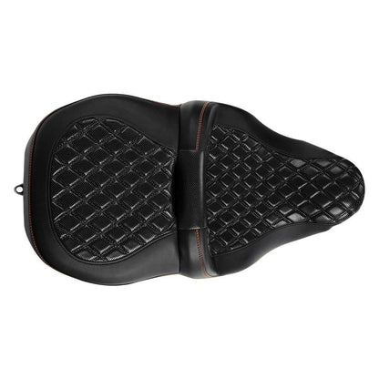 Black Driver Passenger Seat for Harley Touring Road Street Glide (2009-2023)