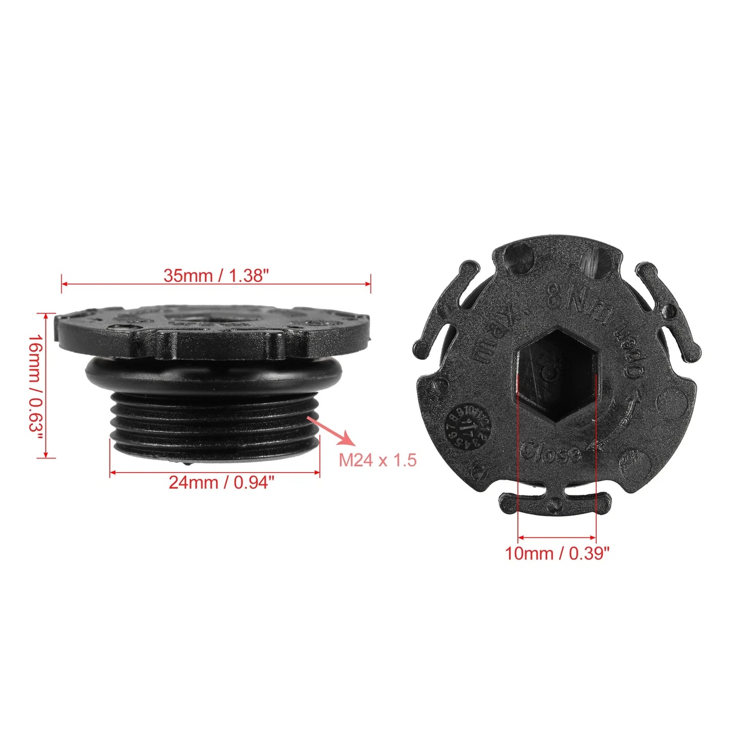 10 x ABS Engine Oil Drain Plug Replacement for BMW 320i (2013 - 2015)