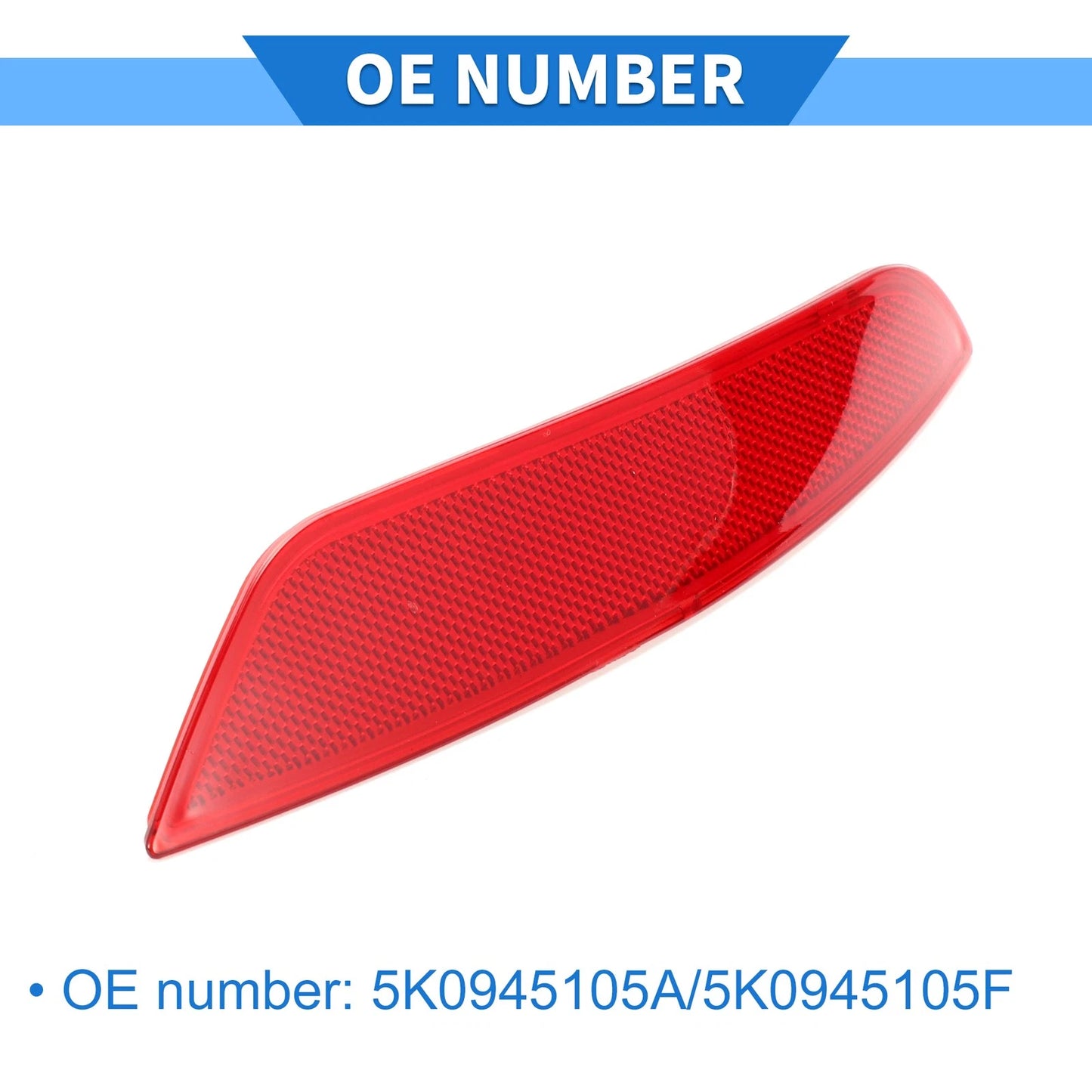 Rear Left Bumper Reflector for Volkswagen Golf VI MK6 (2009–2013) No. 5K0945105A/5K0945105F