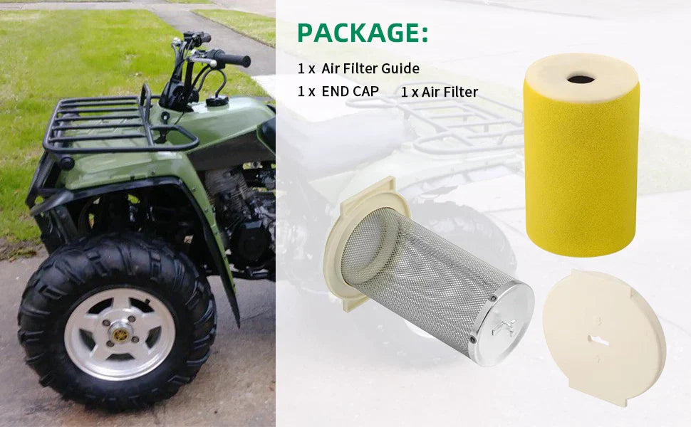 Air Filter & Guide & End Cap for Yamaha Big Bear 350 (1987–1999)