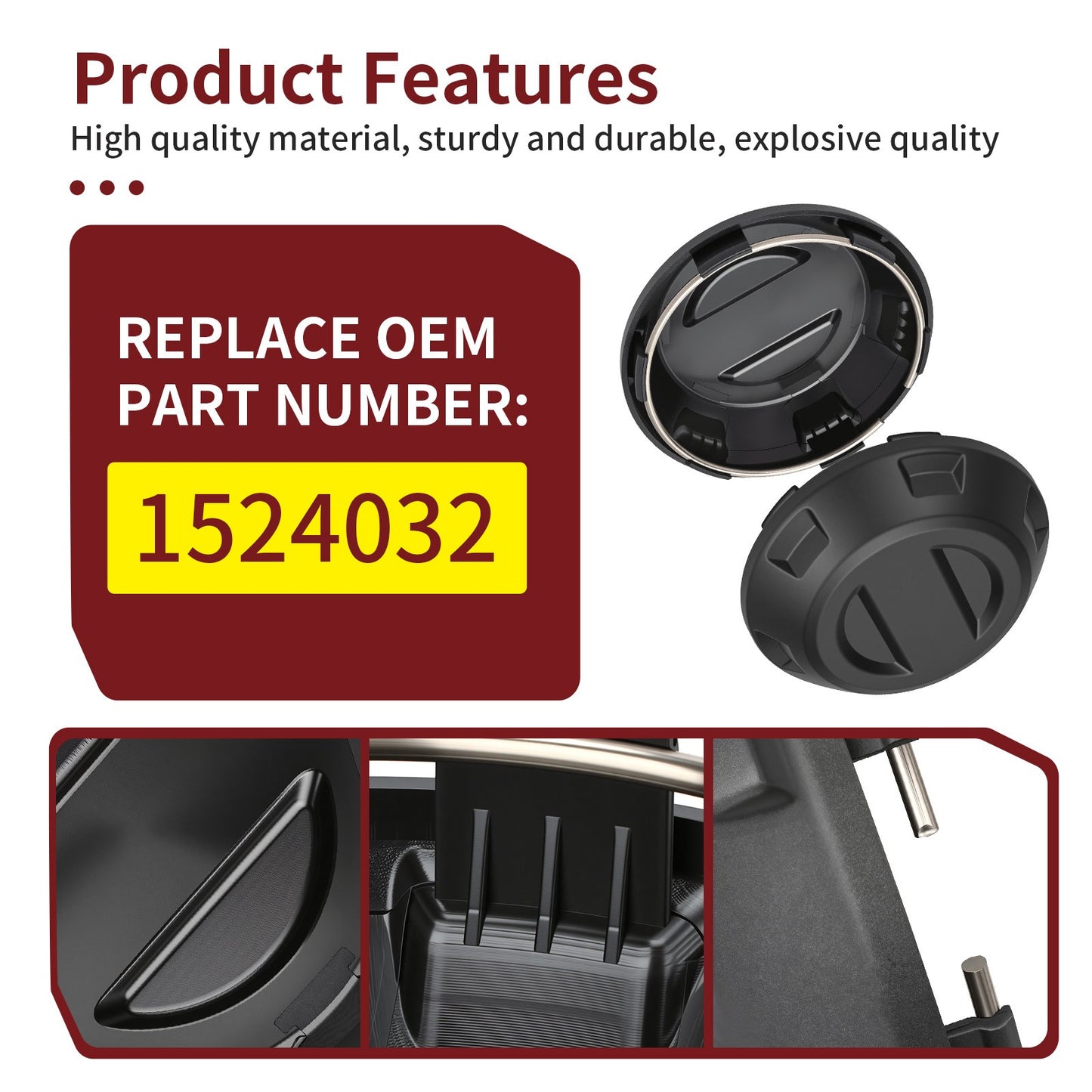 2 Center Hub Wheel Caps for Polaris RZR PRO XP 4 Sport (2021–2025)