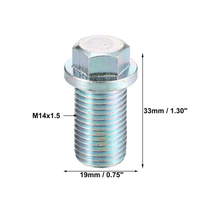 Set of 2 M14x1.5 Engine Oil Drain Plug with Washer A1119970330 for Mercedes-Benz