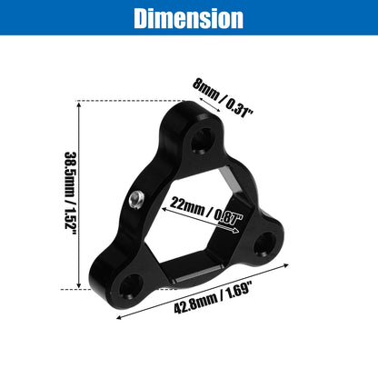 2X Fork Preload Adjusters for Racing Motorcycle (Aluminum Alloy, Black)