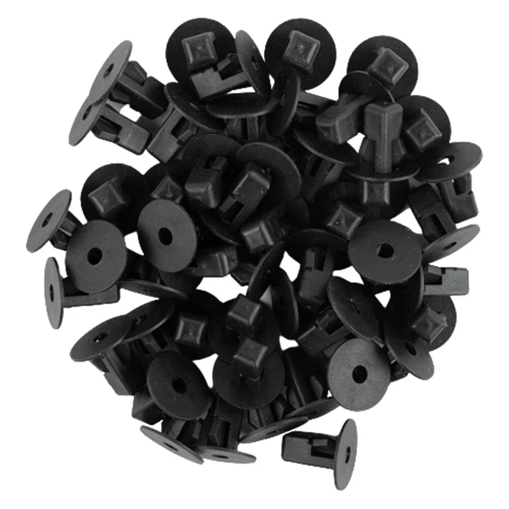 50 Fastener Nylon Nut Fender Liner Screw Grommets for Toyota Retainer