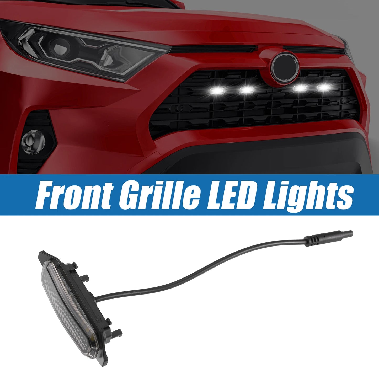 Front Grille LED Lights Set for Toyota RAV4 (2019–2022) White LED