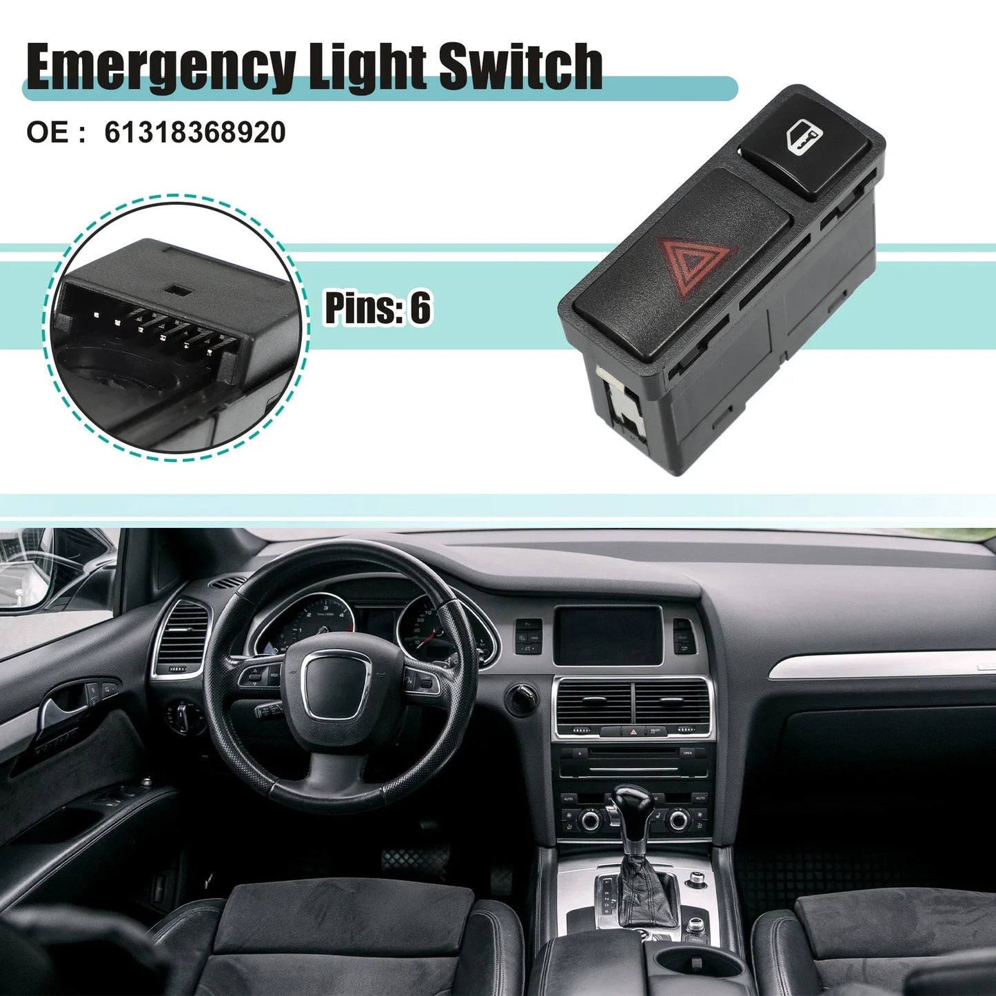 Emergency Light & Central Locking Switch for BMW 323Ci (2000 - 2006)