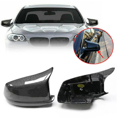 Carbon Fiber Mirror Cover Caps for BMW 5 Series (2010-2013)