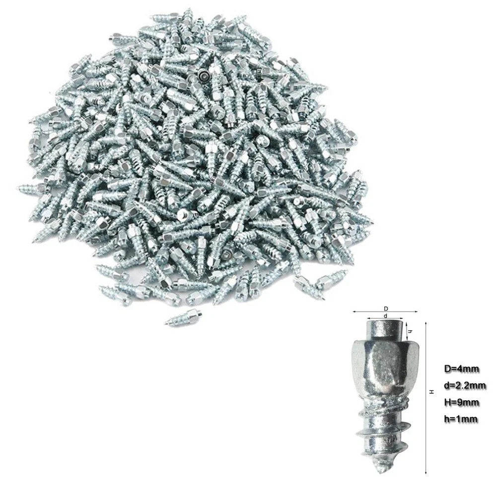100x9mm Screw In Tire Stud Snow Spikes for Car