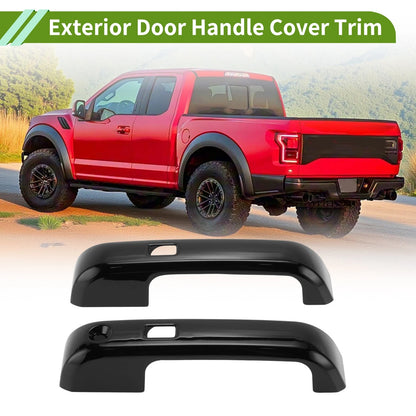 Exterior Door Handle Cover Trim for Ford F150 (2015–2023) Glossy Black