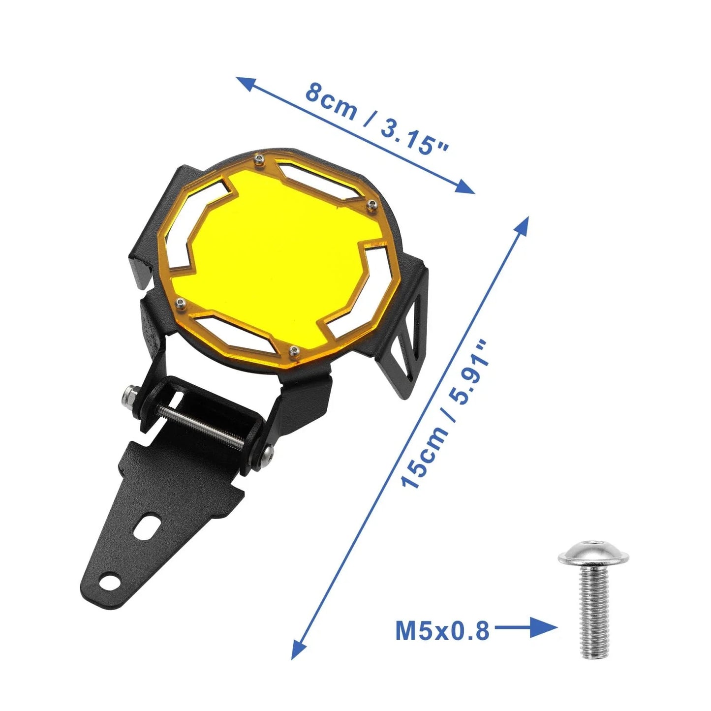 Pair Motorcycle LED Fog Light Protector for BMW R1200 F800R1250 F850 Yellow