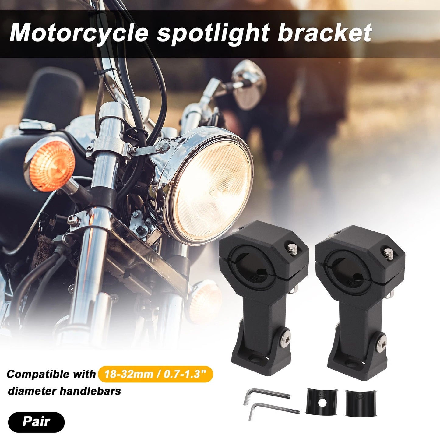 Light Bar Mounting Bracket for Motorcycle (Universal Fit)