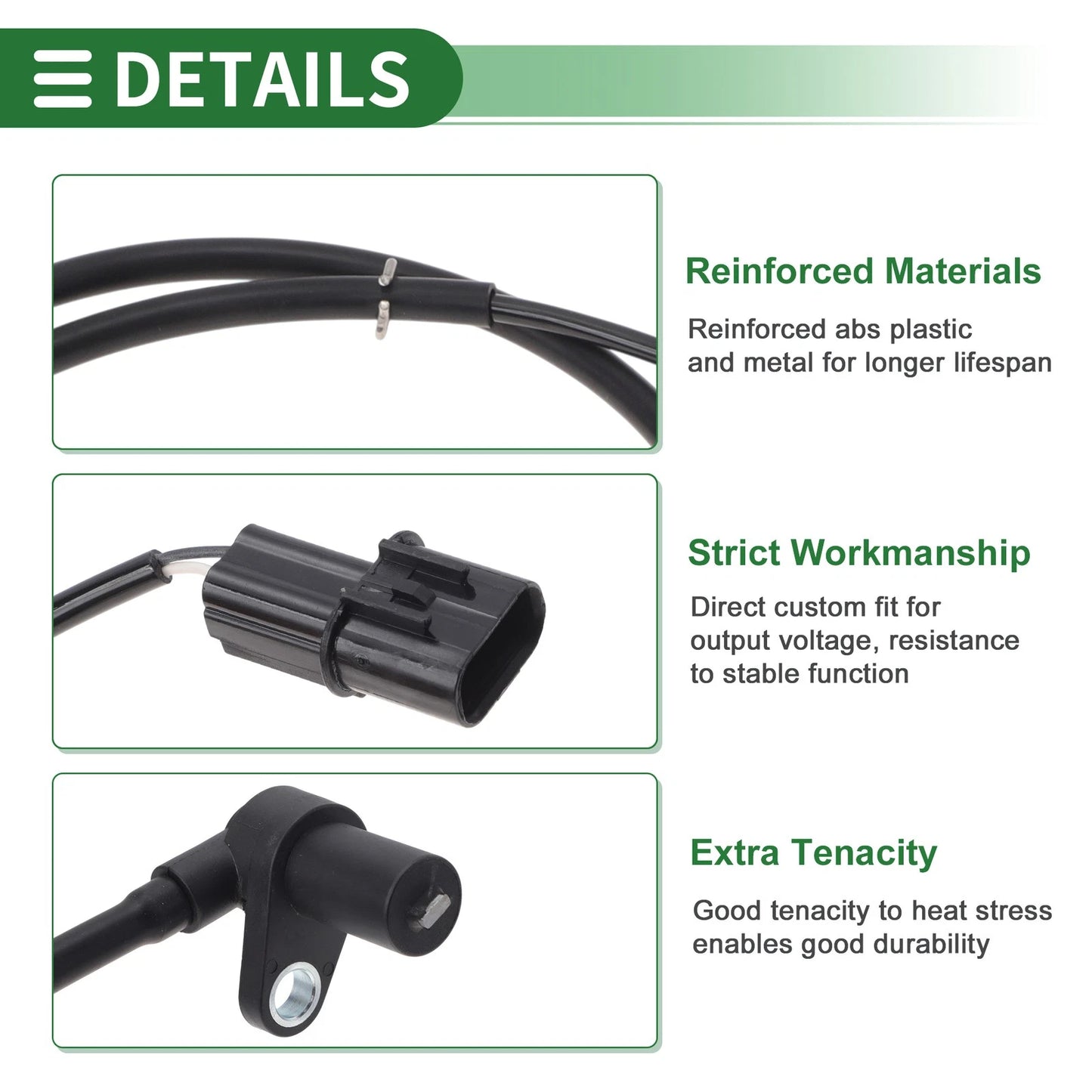 ABS Wheel Speed Sensor MR307046 for Mitsubishi Montero (1992–2000) Front Left