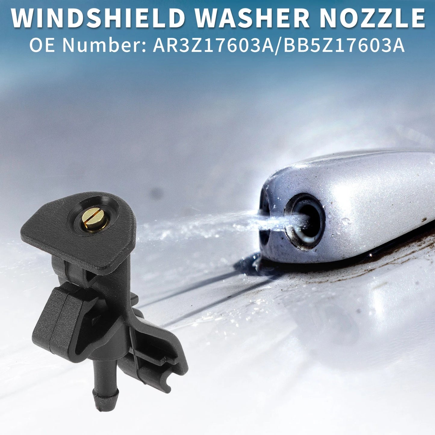 2Pcs Front Windshield Washer Nozzles AR3Z17603A for Ford Explorer (2011–2018)