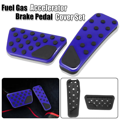 Blue Brake Gas Accelerator Pedal Cover Set for Dodge Charger (2009-2019)