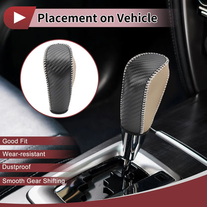 Gear Shift Knob Cover for Ford Fiesta (2009–2012) Black Beige