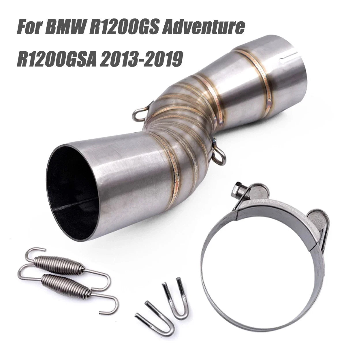 Exhaust Mid Link Pipe Stainless Steel for BMW R1200GS ADV (2013–2019)