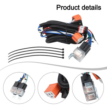 12V 80A Headlight Relay Harness for H6054 H5054 LED Headlights H4
