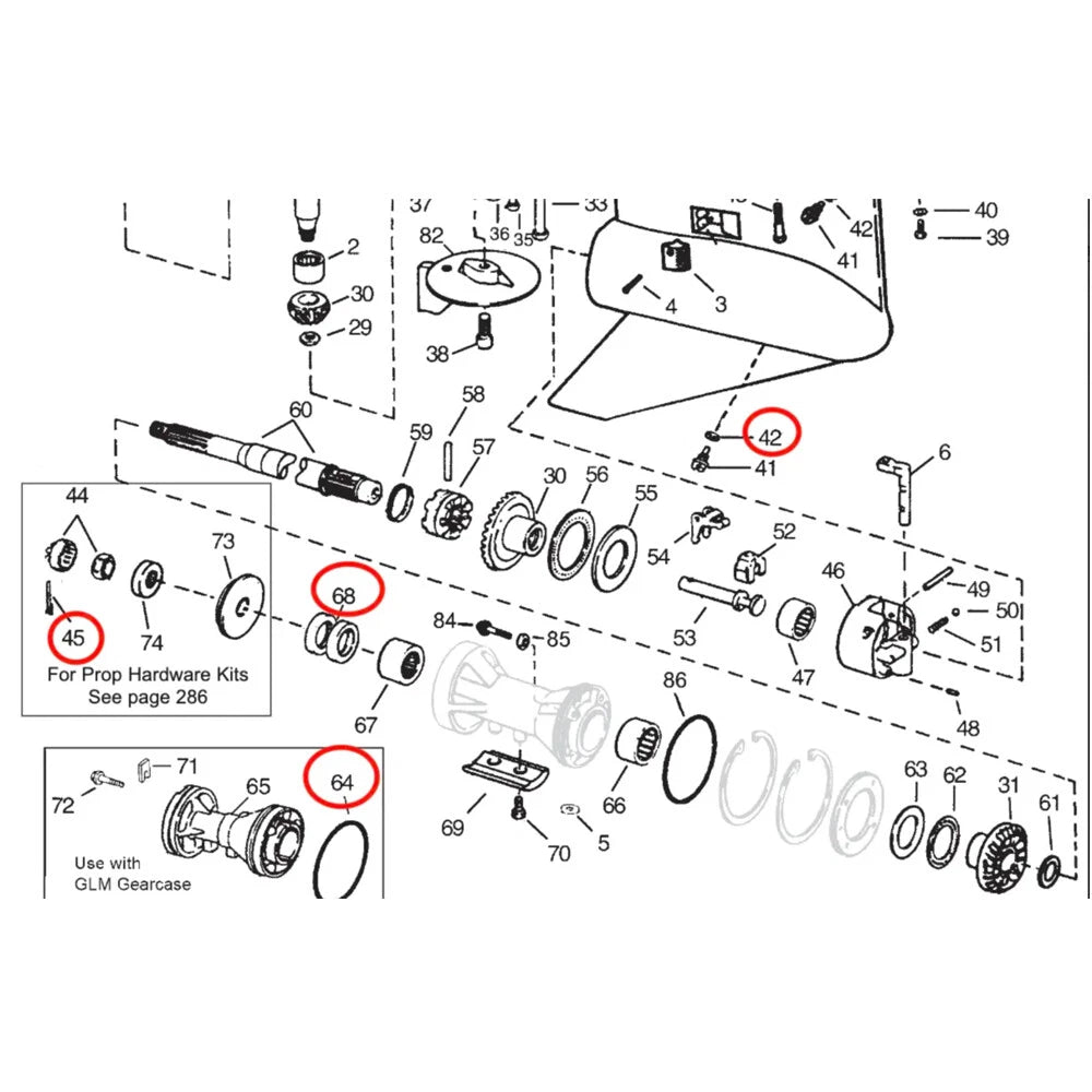Seal Kit for OMC Cobra 4-Cyl 3.0L V6 & V8 (Year Range Not Specified)