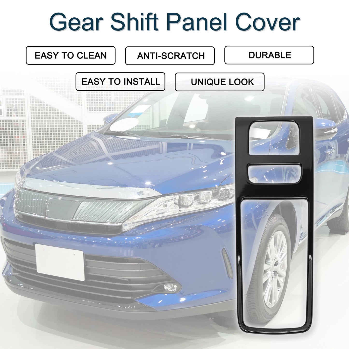 Gear Shift Panel Cover for Toyota Harrier (80 Series) Black 1 Pcs