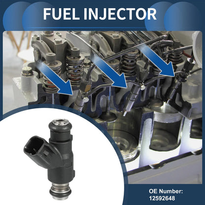 Fuel Injector for Chevrolet Impala LS LT 3.5L 2007-2010 - 1 x Black