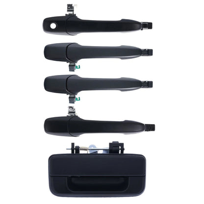 5pc Front Rear Tailgate Door Handle Outer Black Ford Ranger BT50 (2006–2015)