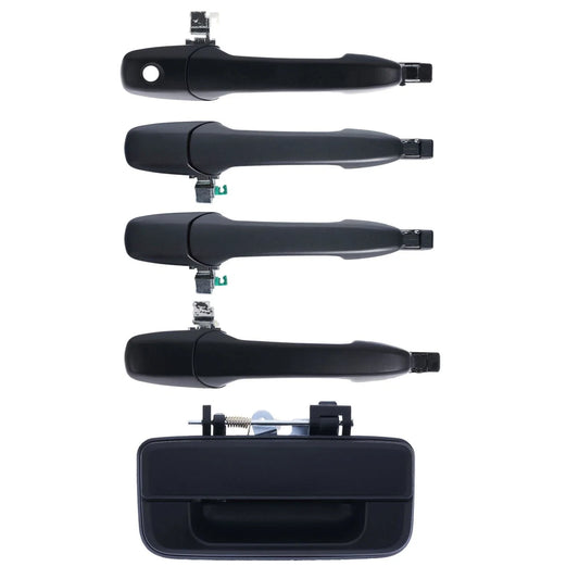 5pc Front Rear Tailgate Door Handle Outer Black Ford Ranger BT50 (2006–2015)