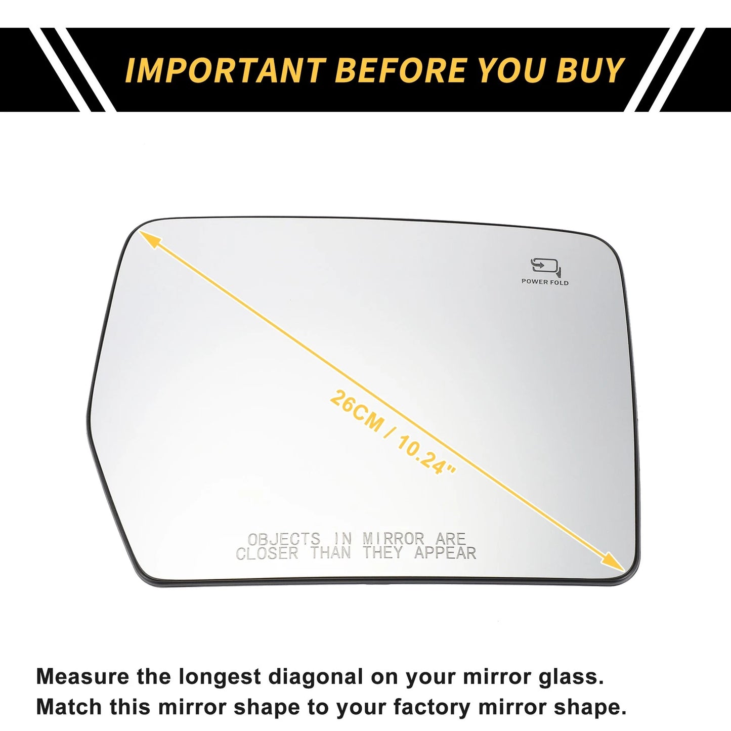 Heated Right Side Mirror Glass for Ford F-150 (2004–2010)