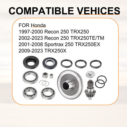 Rear Differential Rebuild with Gear Kit for Honda Recon 250 (1997–2023)