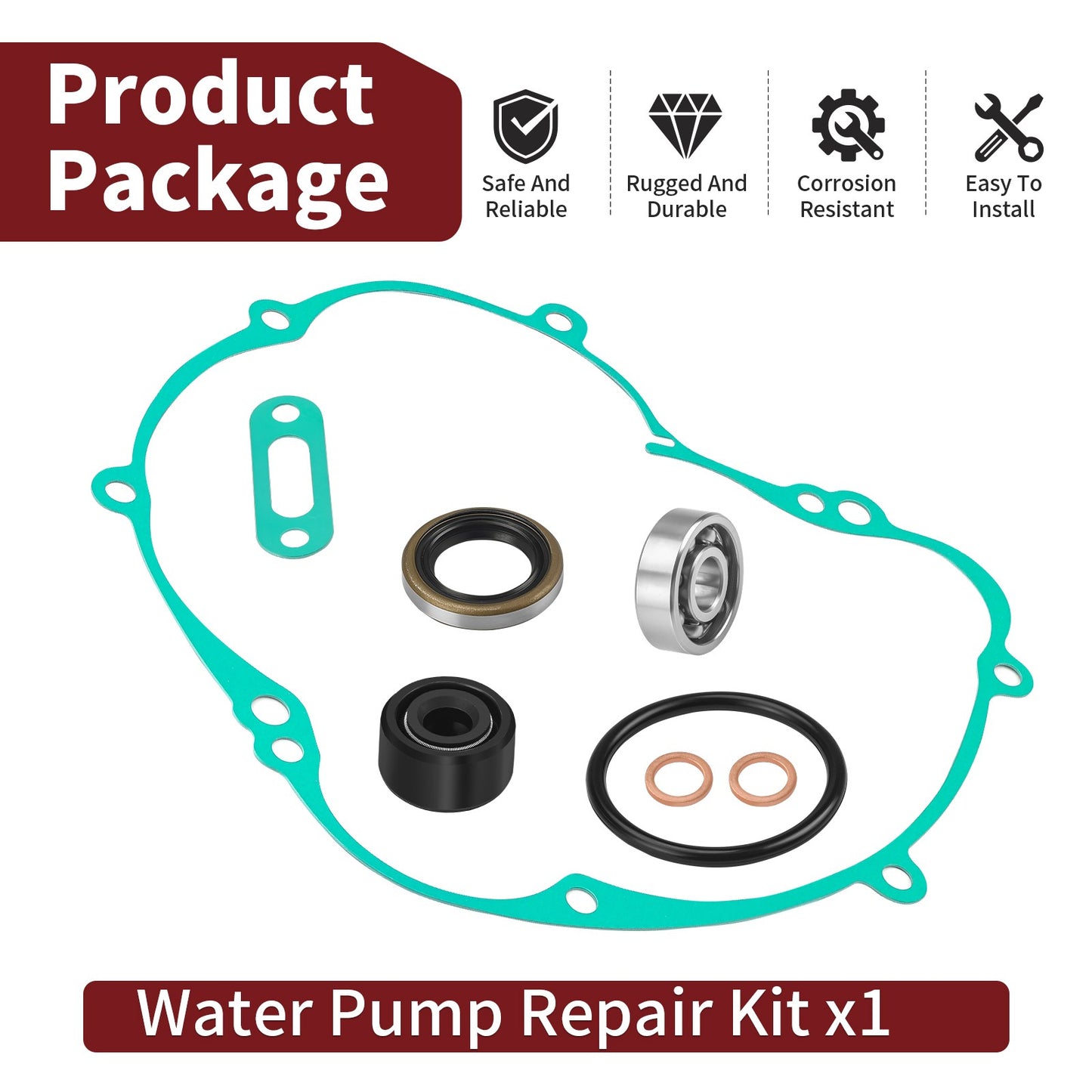 Water Pump Repair Kit for Kawasaki KX80 (1985) & Suzuki RM60 (2003)