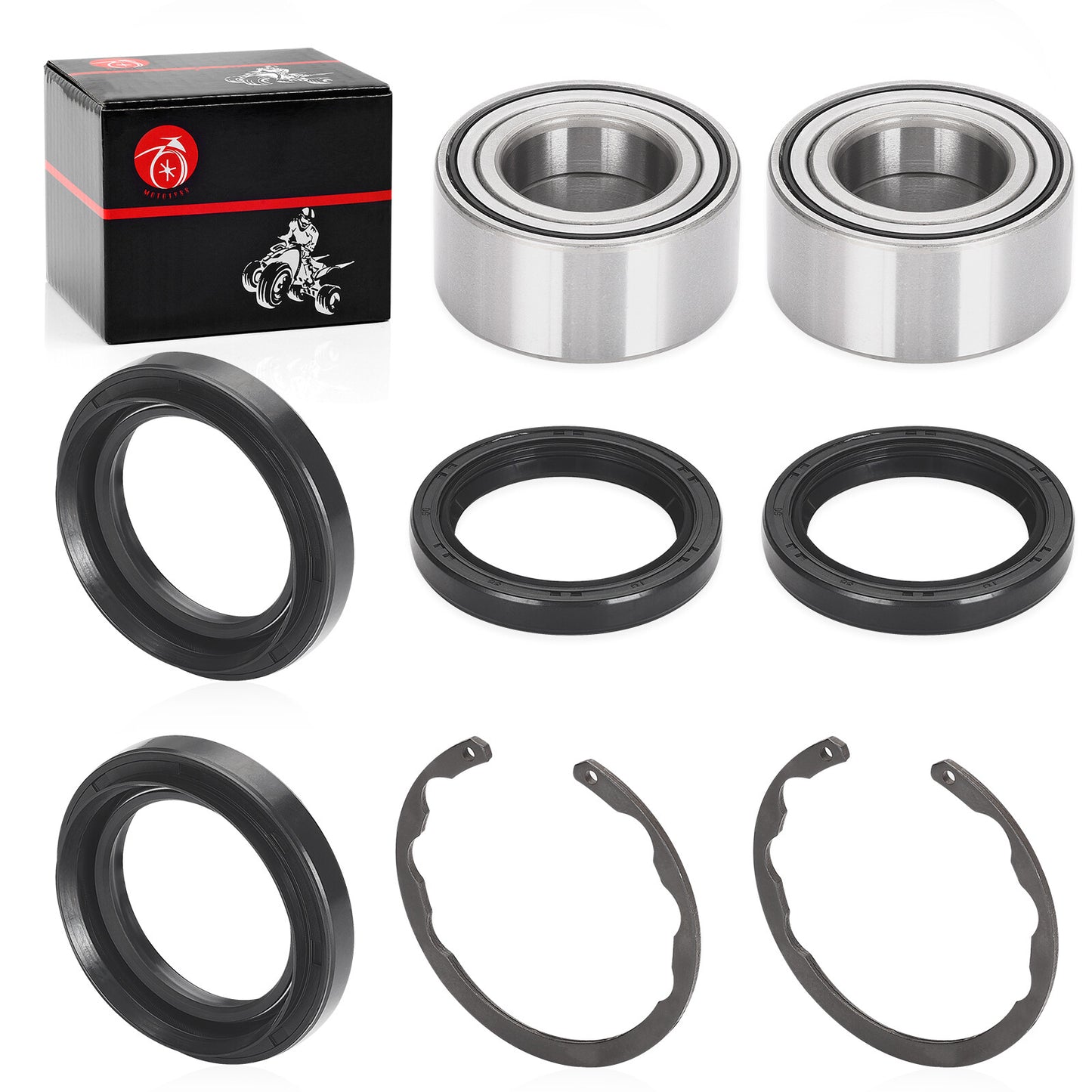 Front Wheel Bearings with Seals Kit for Kawasaki Bayou 300 400 (1990–2004)