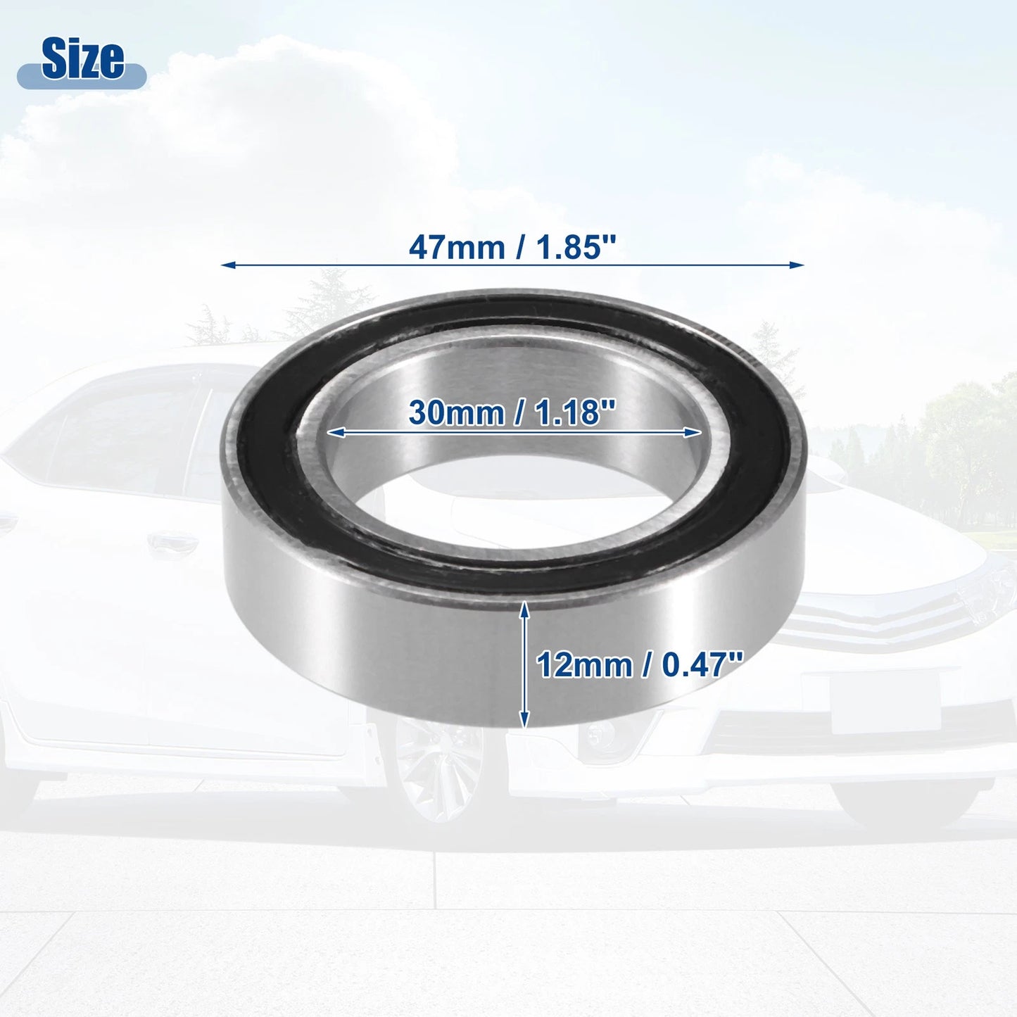 A/C Compressor Clutch Bearing for Universal Car (30mm ID x 47mm OD x 12mm Thick)