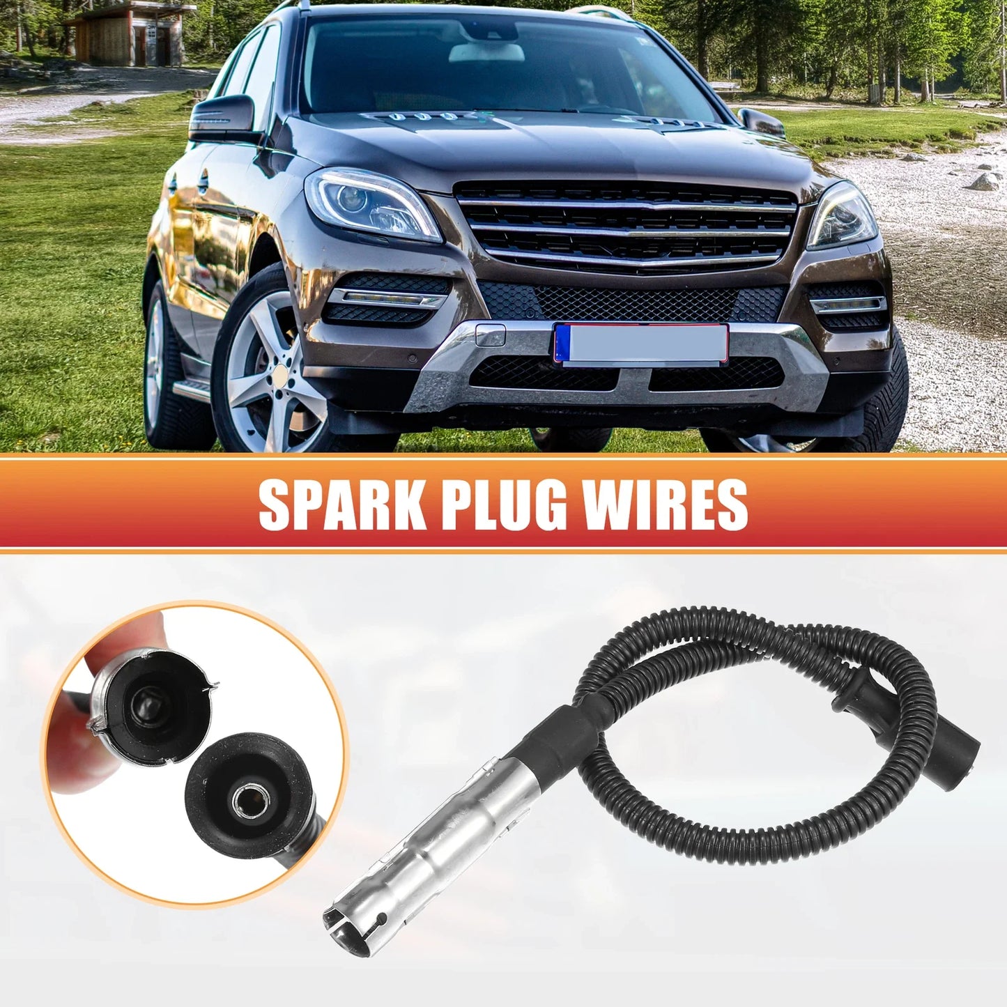 12 x Spark Plug Wire Ignition Coil Cables for Mercedes-Benz W202 (1996-2000)