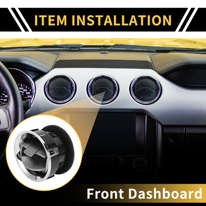 Dash AC Heater Air Vent for Ford F150 (2009–2014) Center Outlet Titanium Tone